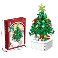 Jouets de Noël pour enfants, briques d'assemblage en forme de sapin de Noël, mini rennes, blocs éducatifs DIY, cadeaux de Noël, décoration de chambre
