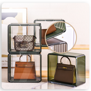 Acrylique clair Transparent <span class=keywords><strong>Garrage</strong></span> Kit organisateur mallette de rangement pour placard avec empilable géant magnétique Collection présentoir - Product Image 3