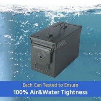 Boîte à munitions étanche en acier M2A1 Safewell en stock, fabrication OEM directe d'usine, calibre 50, boîte à munitions en métal pour stockage à long terme
