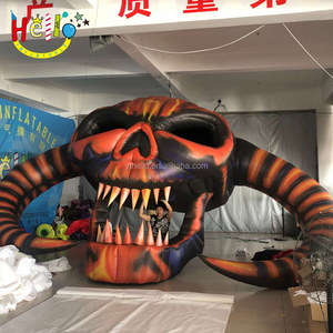 Têtes de squelette gonflables géantes, pour <span class=keywords><strong>décoration</strong></span> d'<span class=keywords><strong>halloween</strong></span>, pièces - Product Image 5