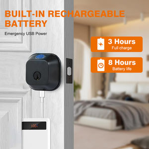 Hot Sales Tuya Key Finger Recognition <strong>Lock</strong> Aluminum <strong>Door</strong> Interior <strong>Door</strong> Black APP Smart Deadbolt Fingerprint <strong>Lock</strong> - Product Image 3