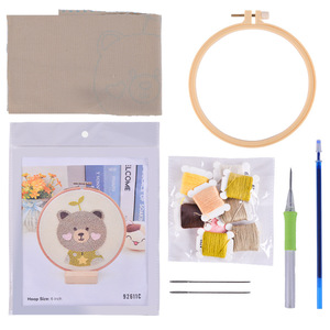 Kit de crochets de serrure personnalisés, bricolage pour enfants, artisanat, tricot point de croix, Kit de broderie, Kit de démarrage à aiguille avec poinçon, 20 pièces - Product Image 6