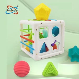 Samtoy – Cube d'activités éducatives <span class=keywords><strong>Montessori</strong></span> en Silicone, formes préscolaires, jeu de correspondance, jouets de tri pour 0 à <span class=keywords><strong>6</strong></span> <span class=keywords><strong>mois</strong></span> - Product Image 5