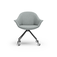 Fauteuil pivotant moderne nordique modulaire en tissu rembourré avec base en métal, siège individuel réglable pour la maison, le bureau, la salle de sport, la chambre à coucher