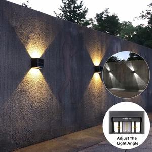 Lampe solaire LED pour jardin, éclairage extérieur étanche, lampe murale à angle réglable, pour balcon, escalier, clôture, lampes solaires à économie d'énergie - Product Image 1