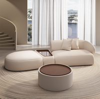 Ensemble de canapés modulaires en velours de luxe moderne, design en forme de L, structure en bois, éponge haute densité pour appartement, villa, salon