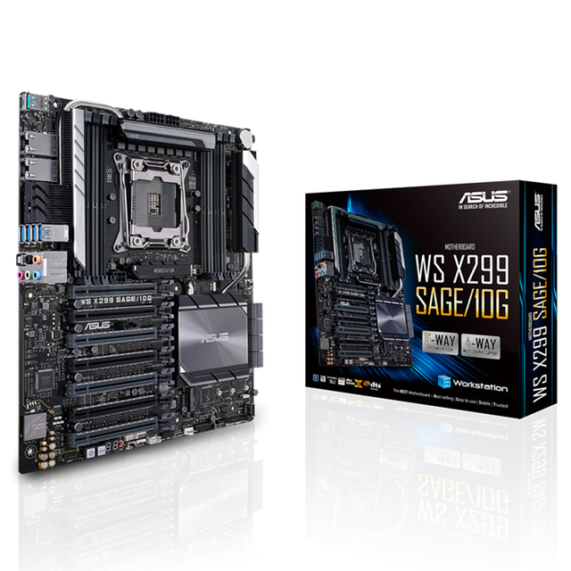 Asu's WS X299 SAGE/10G Workstation Motherboard Intel Chipset Socket LGA2066 1xProcessor Support 256GB DDR4 Maximum RAM