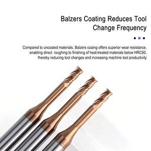 <span class=keywords><strong>Fraise</strong></span> à rainurer profonde à 4 dents en carbure de tungstène MK HRC60 à col long et déport étendu pour l'acier - Product Image 3