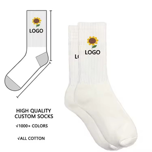 High Quality Custom Logo Unisex Gym Athletic <b>Socks</b> Cotton Thick Bamboo Crew Mens Sport Custom Design Wholesale - Product Image 3