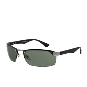 Demi-jante métal UV400 lunettes de protection hommes lunettes de soleil de sport