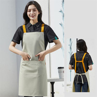 Tablier de cuisine professionnel unisexe en toile de coton avec sangle réglable, personnalisable avec logo OEM, pour serveurs et chefs de restaurant et café