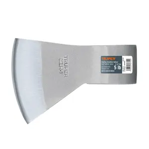 Truper medio lavoro ascia con occhio rotondo 5 libbre testa d'ascia in acciaio e manico in legno per il taglio campeggio e spaccatura - Product Image 1