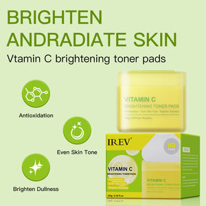 IREV Vitamin C Brightening Toner, tampons de coton, 80 paquets, blanchissants, désincrustants et hydratants pour le soin quotidien de la peau terne - Product Image 3