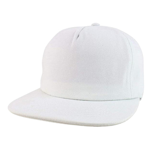 Casquette ajustable en coton à 5 panneaux 100% polyester avec logo brodé personnalisé Casquette de sport à visière plate et réglable - Product Image 1