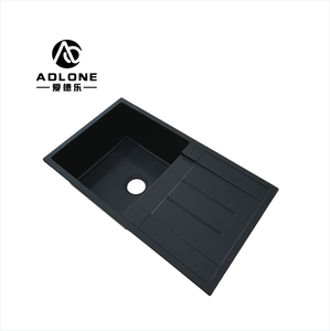 Fregadero de cocina moderno de lujo de un solo cuenco, Granito de cuarzo compuesto sin grifo para uso doméstico - Product Image 2