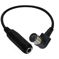 Rechtwinkliges MIDI 5-poliges Din-Kabel DC 6,35mm TS/TRS-Stecker-Buchse-Adapter DIN5P-Audiokabel-Stereogeräte mit Din 5-Anschlüssen
