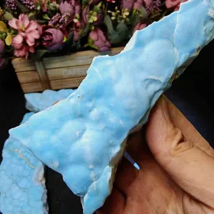 High Quality Blue Hemimorphite Reiki Crystal Raw Stone Larimar Rough Mineral Specimen
