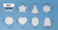 Ornement de Noël en céramique étanche, impression UV, prêt pour la sublimation, décoration de sapin, pendentif, boîte cadeau personnalisée avec photo, pour les fêtes