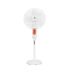 Dễ dàng điện có thể sạc lại fan với LED ánh sáng năng lượng mặt trời tầng đứng Fan 18 inch 12 V pin với tùy chọn sự lựa chọn năng lượng mặt trời bảng điều khiển