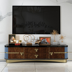 Meuble <span class=keywords><strong>TV</strong></span> italien <span class=keywords><strong>en</strong></span> acier inoxydable, ensemble de meubles de salon, supports <span class=keywords><strong>TV</strong></span>, table <span class=keywords><strong>en</strong></span> bois et marbre, meuble <span class=keywords><strong>TV</strong></span> moderne - Product Image 1