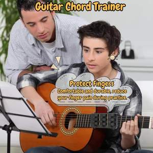 Herramienta de Entrenamiento de <span class=keywords><strong>Acordes</strong></span> de <span class=keywords><strong>Guitarra</strong></span>, Sistema de Aprendizaje, Ayuda para la Enseñanza de Dedos, Compatible con la MAYORÍA de las Guitarras Acústicas de Tamaño Completo, Fácil de Usar - Product Image 2