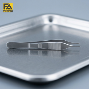 Pinzas para Tejidos Adson 1x2 Dientes Punta Regular Recta Instrumento Quirúrgico Certificado CE Clase I Uso Manual - Product Image 2