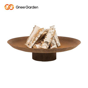 Durable Corten Steel Eco-Friendly <b>Solar</b>-<b>Powered</b> Fire Pit Outdoor Heating With Warmth & <b>Lighting</b> Fueled by Firewood - Product Image 2