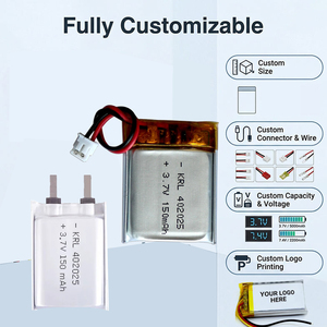 KC 인증 3.7V 150mAh 402025 미니어처 리포 셀 OEM 보청기용 미니 의료기기 폴리머 배터리 내구성 안전 - Product Image 1