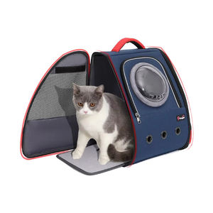 नए डिजाइन थोक ऑक्सबर्ड सामग्री लुभावनी फैशन जिपर पालतू कुत्ते बैकपैक पोर्टेबल फोल्डेबल यात्रा वाहक - Product Image 1