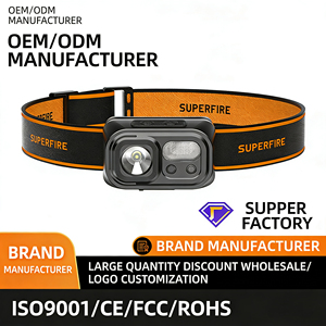 Lampe frontale portable en PVC à LED, <span class=keywords><strong>forte</strong></span> luminosité, longue portée, induction, recharge USB, 2W, pour la course nocturne et la pêche en extérieur - Product Image 3