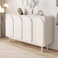 Meuble d'appoint moderne en chêne blanc pour salon, table d'entrée avec tiroirs, meuble d'appoint de salle à manger de haute qualité et luxueux