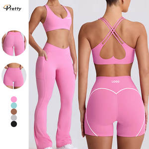 ספורט חדש יוגה סט חזייה לב חתוך גב ספורט ספורט ספורט ספורט - Product Image 1