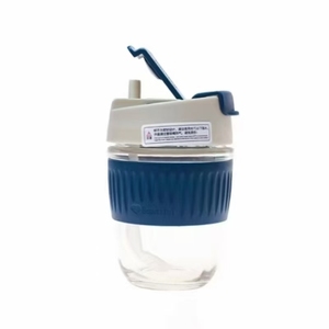 Одноразовые кофейные кружки <span class=keywords><strong>Peacock</strong></span> Blue Follow the Buckle, двойные стаканы для напитков с крышкой-соломинкой, 350 мл - Product Image 2