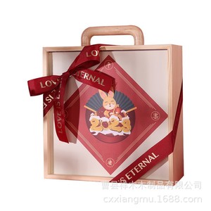 Wooden <b>Gift</b> <b>Box</b> Rectangle 1cm Plywood Handmade For Spring Festival Packaging Cao County - Product Image 5