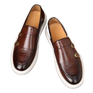 مسؤول للرجال حذاء بدون كعب بشرابة بلون أسود حذاء كاجوال مريح مسطح متين للرجال - Product Image 6