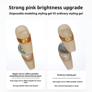 <span class=keywords><strong>Gel</strong></span> de modelage en poudre miroir magique semi-solide de 8ml pour <span class=keywords><strong>manucure</strong></span> UV, photothérapie transparente 3D, Nail Art, colle multifonctionnelle - Product Image 6