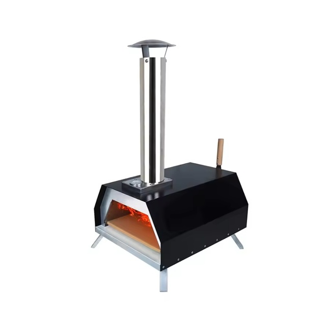 13 Inch Stainless Steel Portable Stainless Steel Pizza Oven Multi-Fuel Propane Gas and Wood Fired for Outdoor Household Use