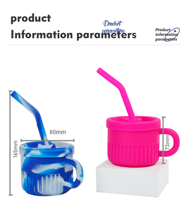 Garrafa de água de silicone para crianças, venda quente de copos de silicone para beber crianças, com canudo e tampa, copo de silicone para crianças - Product Image 2