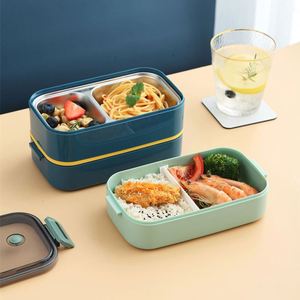 304 Stainless Steel <b>Metal</b> <b>Lunch</b> <b>Box</b> Plastic Food Grade Leak-Proof Large Capacity Microwave <b>Lunch</b> <b>Box</b> - Product Image 3