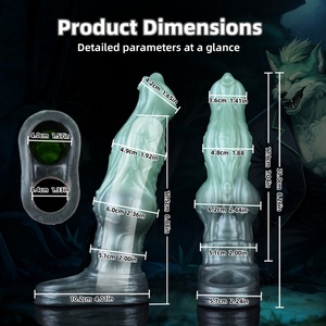 YOCY 2502 Fetish Grith Extender Wolf <b>Dildo</b> Sheath for Men Penis Enlargement Liquid Silicone Dick Cover Sex Toy for Men Wholesale - Product Image 5