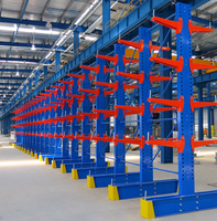 Étagères cantilever métalliques galvanisées réglables robustes à prix d'usine, étagères extérieures pour le stockage de tuyaux longs en entrepôt