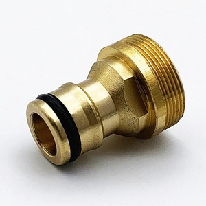 ข้อต่อก๊อกน้ำทองเหลือง F22 M24 แบบเกลียว สำหรับอ่างล้างหน้า ติดตั้งง่าย - Product Image 1