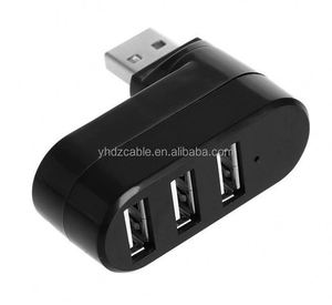 Factory Stock Rotating USB 2.0 HUB Splitter 3-port <b>Mini</b> Hub 3-port USB 2.0 Docking Station - Product Image 1
