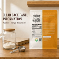 Sac en papier kraft imprimé sur mesure avec soufflet latéral et valve pour farine de pomme de terre, 250g 500g, emballage alimentaire pour rôtisseurs et marques distributeurs