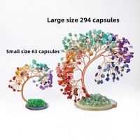 Meilleure Vente : Arbre de Vie en Cristal Coloré de 17 pouces, Ornement en Cristal à 7 Chakras en Forme de Queue de Phénix, Décoration pour Yoga