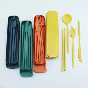 高品质设计定制环保pp餐具塑料餐具套装生态餐具套装