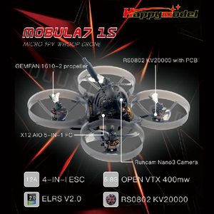 Happymodel Mobula7 1S FPV BWhoop Drone 5IN1 Contrôleur de vol AIO 2.4G ELRS V2.0 RX <span class=keywords><strong>Nano3</strong></span> CMOS Hélicoptère Intégré - Product Image 5
