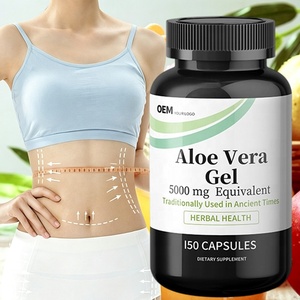 Capsule d'aloe vera naturelle à étiquette privée OEM, favorise la digestion, capsule d'extrait d'aloe vera, capsule détoxifiante à l'aloe vera - Product Image 1