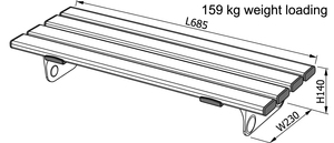 Light Reinforced Slatted <b>Plastic</b> Bathtub Seat Heavy Load Bearing Waterproof Bath <b>Bench</b> Seat - Product Image 2