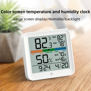 Hot-bán trong nhà đa chức năng nhiệt kế màn hình màu ẩm kế kỹ thuật số analog hiển thị vĩnh viễn lịch đồng hồ hộ gia đình - Product Image 4